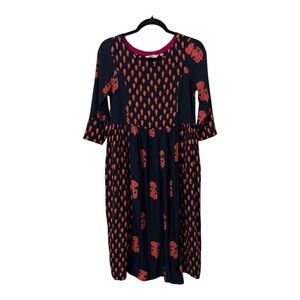 Max Dress Women’s Medíum Blue Multi Pockets Bohemian Made In India